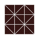 3" Triangle Sheeted - Quadrant Original Ceramic Mosaic Tile in Garnet Matte