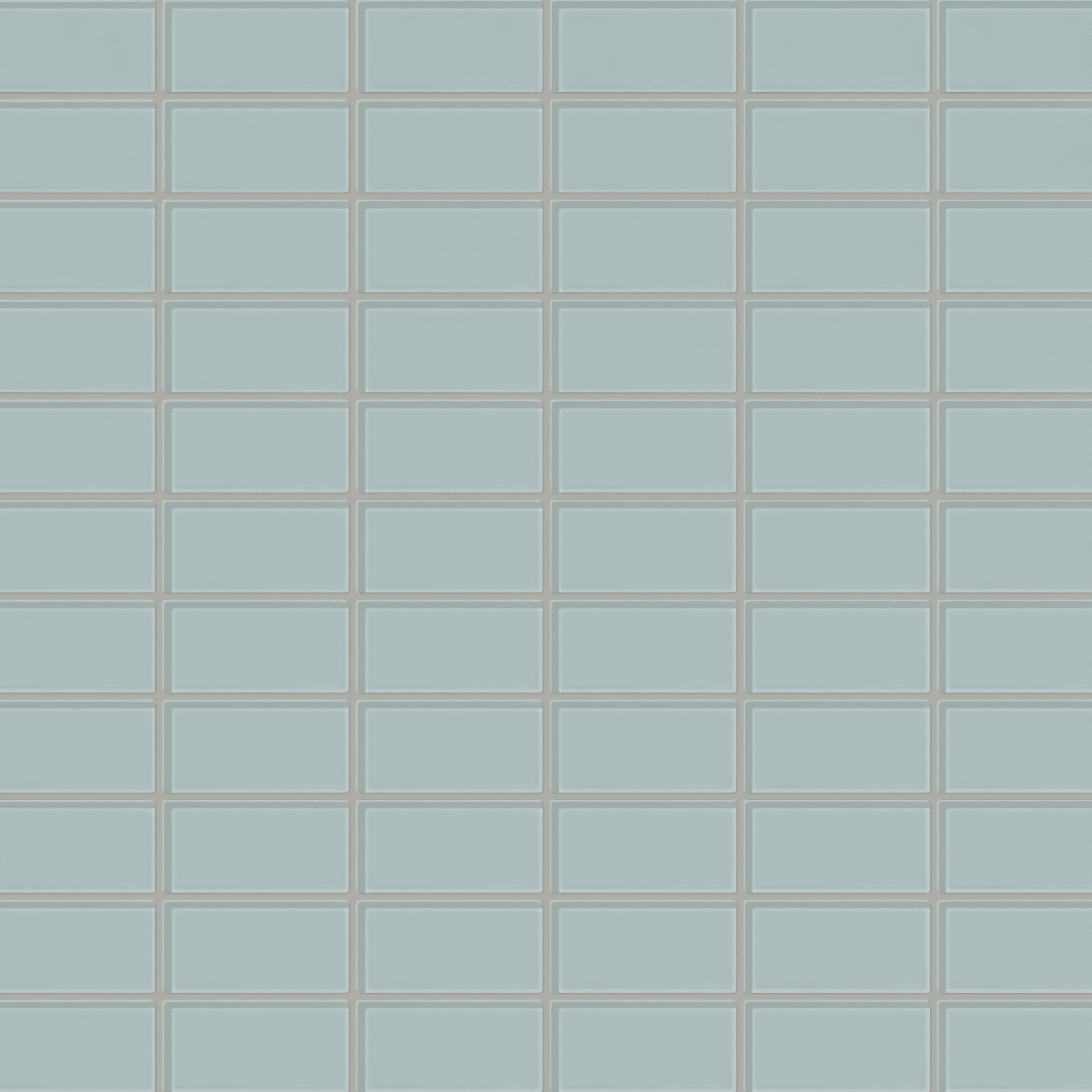 2x4 Straight Set Sheeted Glass Mosaic Tile in Great Blue Heron Gloss
