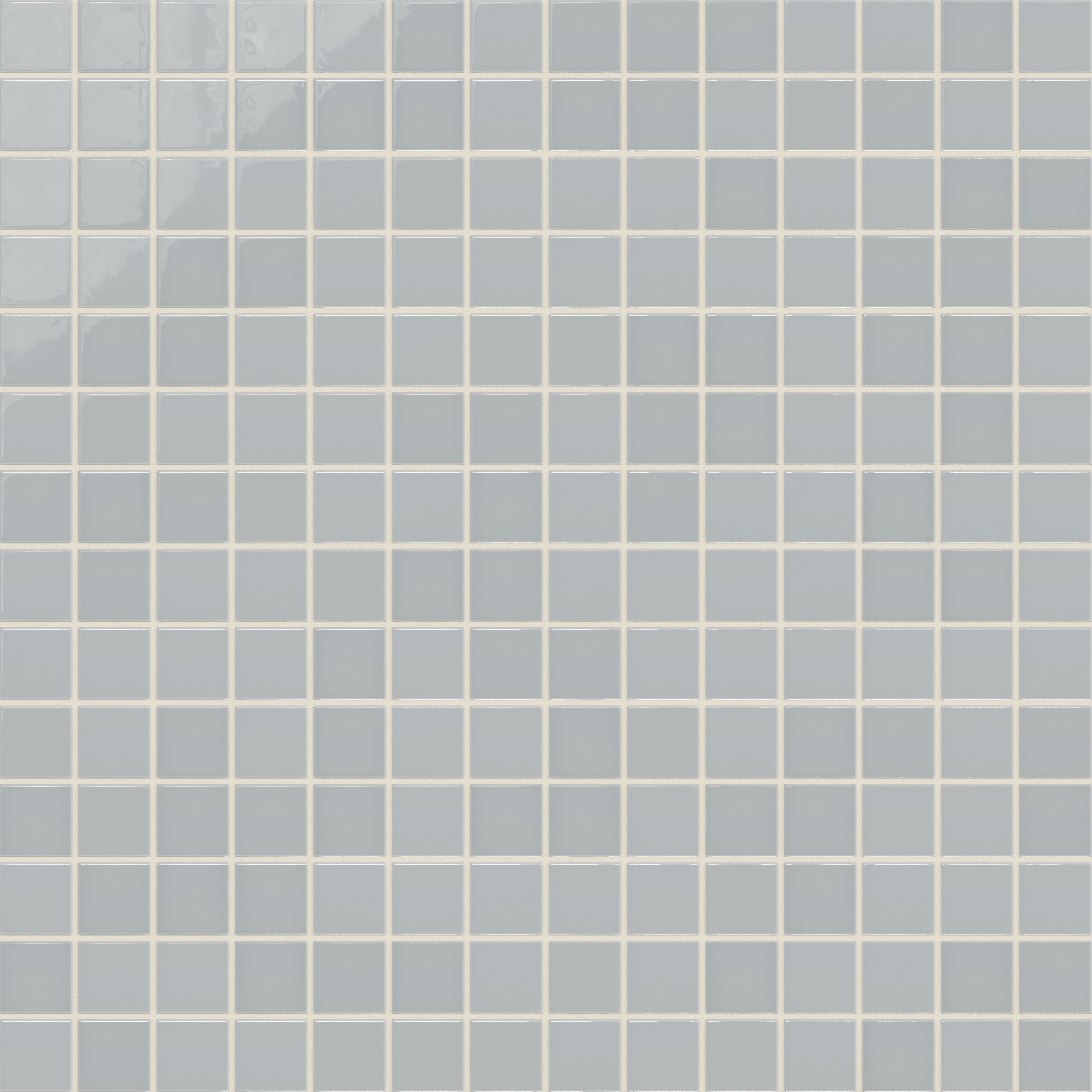 2x2 Straight Set Sheeted Natural Press Ceramic Mosaic Tile in Alberta Blue Gloss