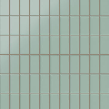 2x4 Straight Set Sheeted Glass Mosaic Tile in Kingfisher Matte