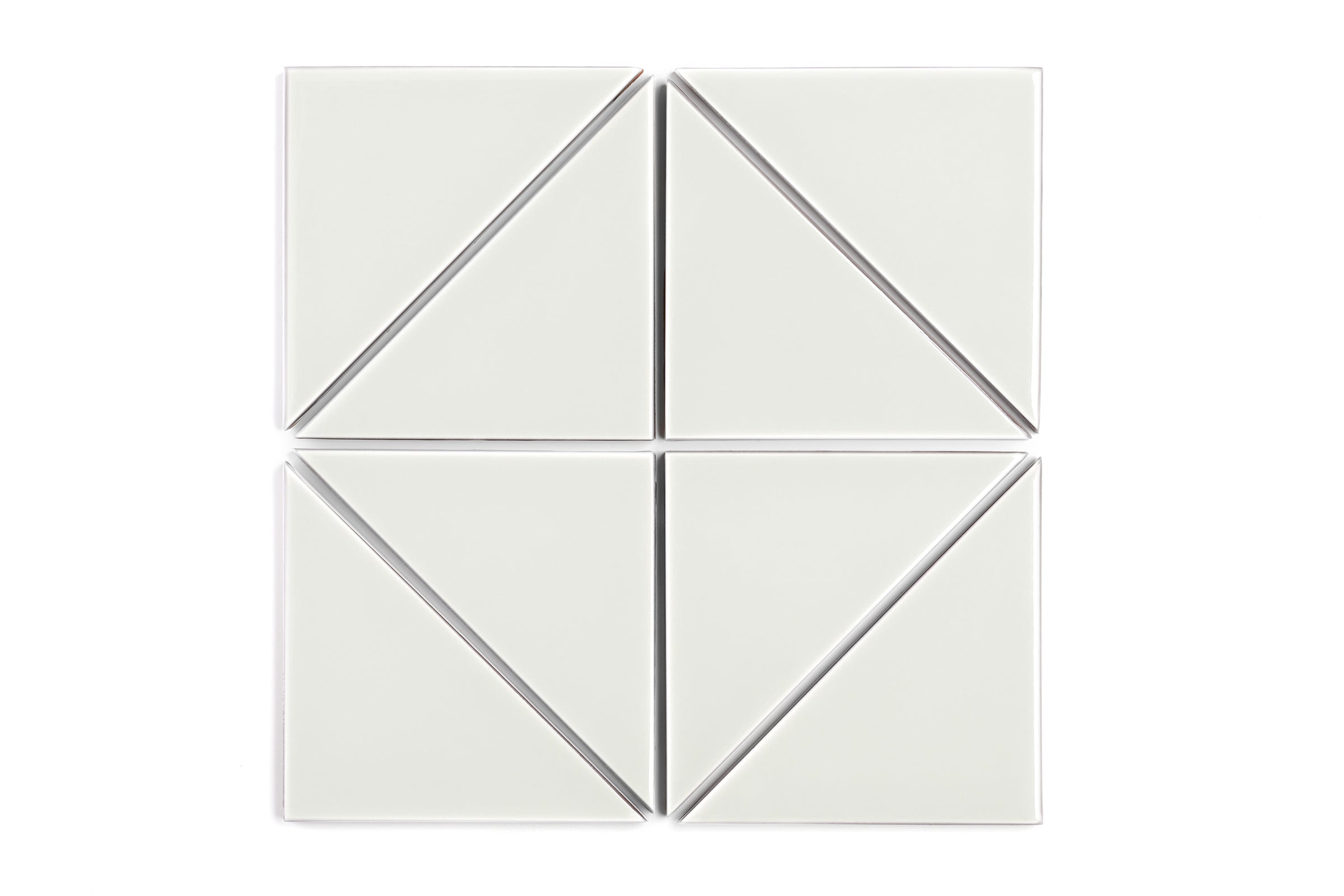 6" Triangle Original Ceramic Tile in Limewash Gloss