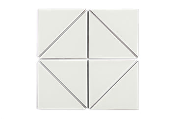 6" Triangle Original Ceramic Tile in Limewash Gloss