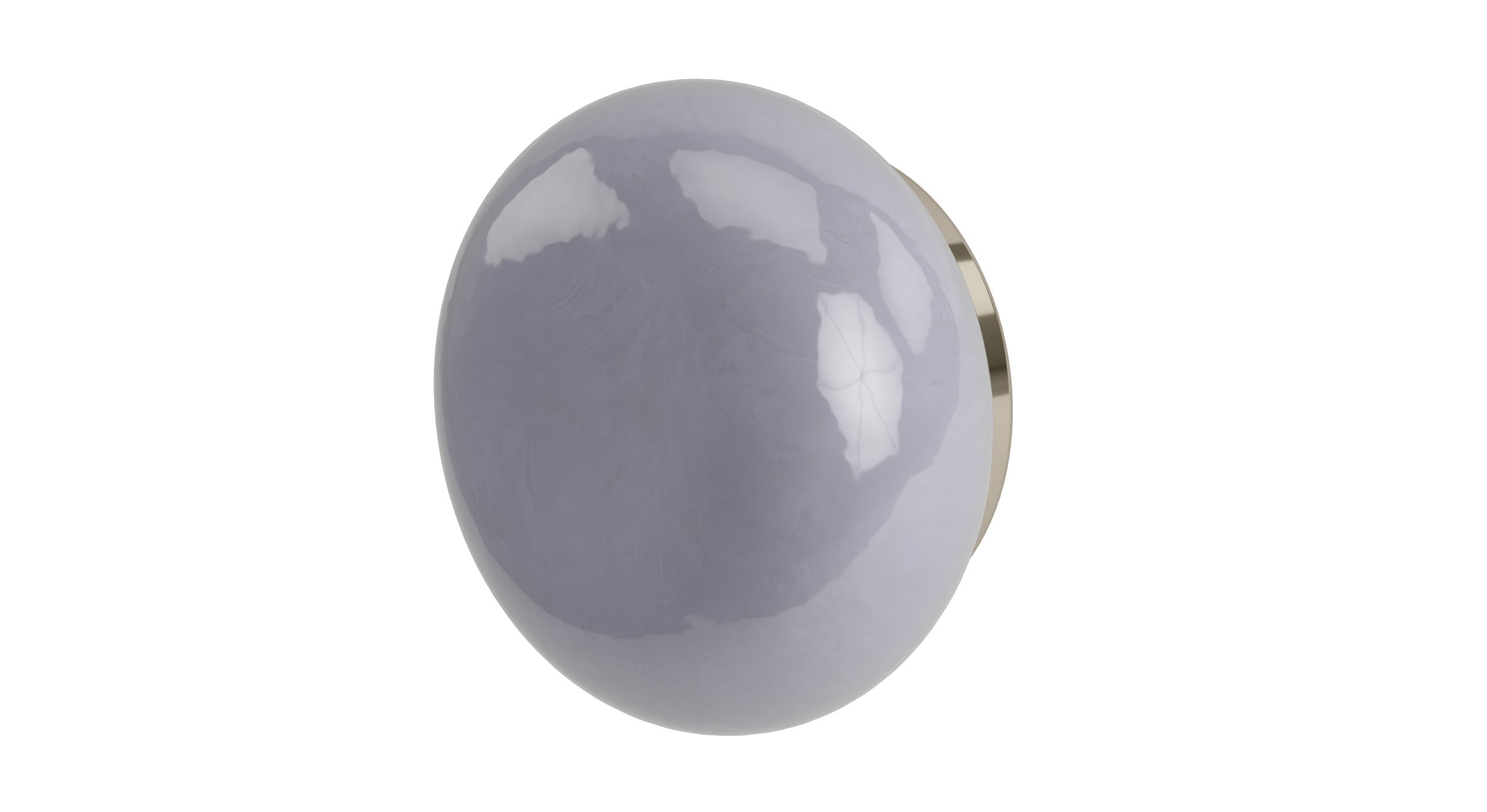 Foundry One Handle Wall Mount Diverter/Volume Control Shower Trim with Pebble Ceramic Knob Handle in Polished Nickel
