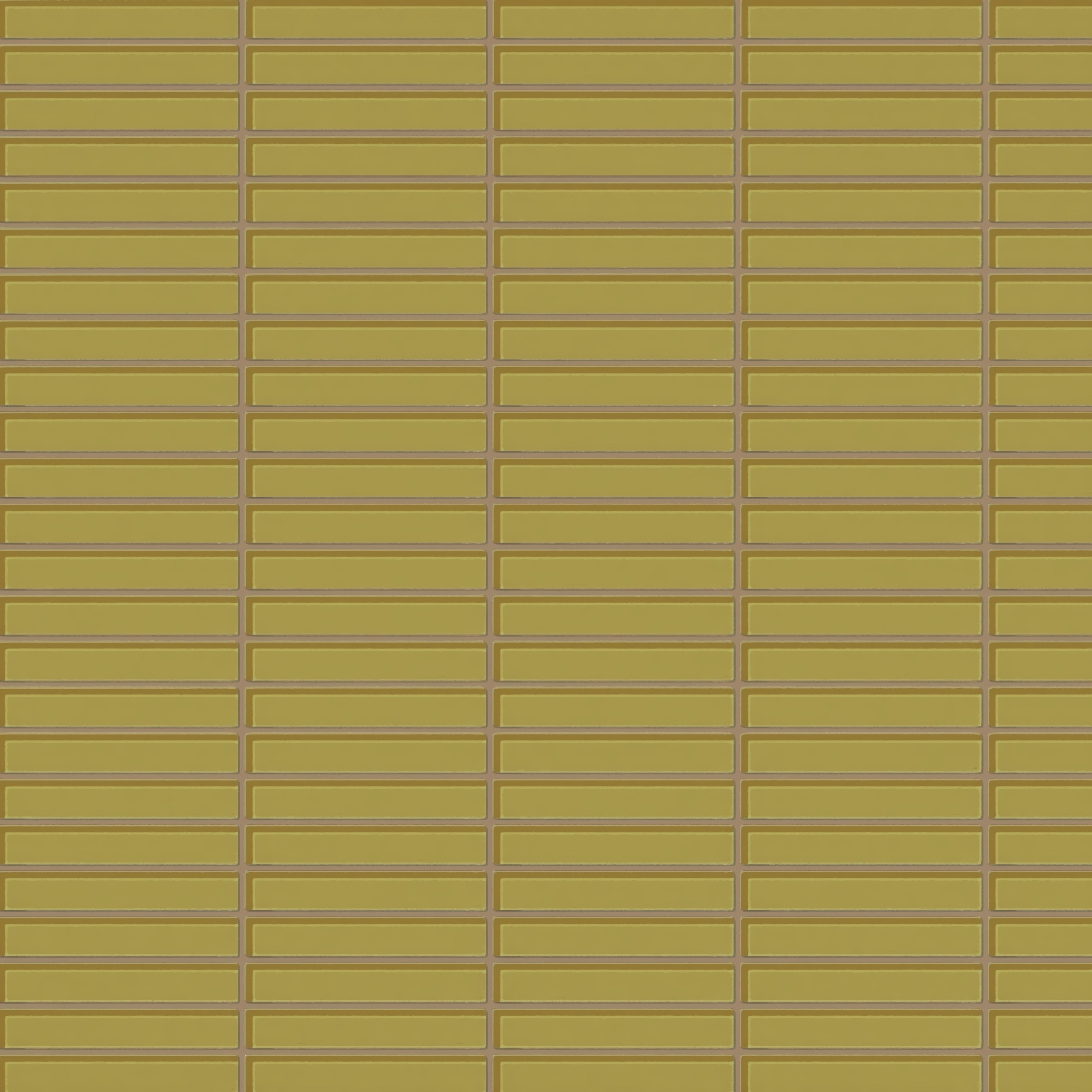 1x6 Straight Set Sheeted Glass Mosaic Tile in Pine Siskin Gloss