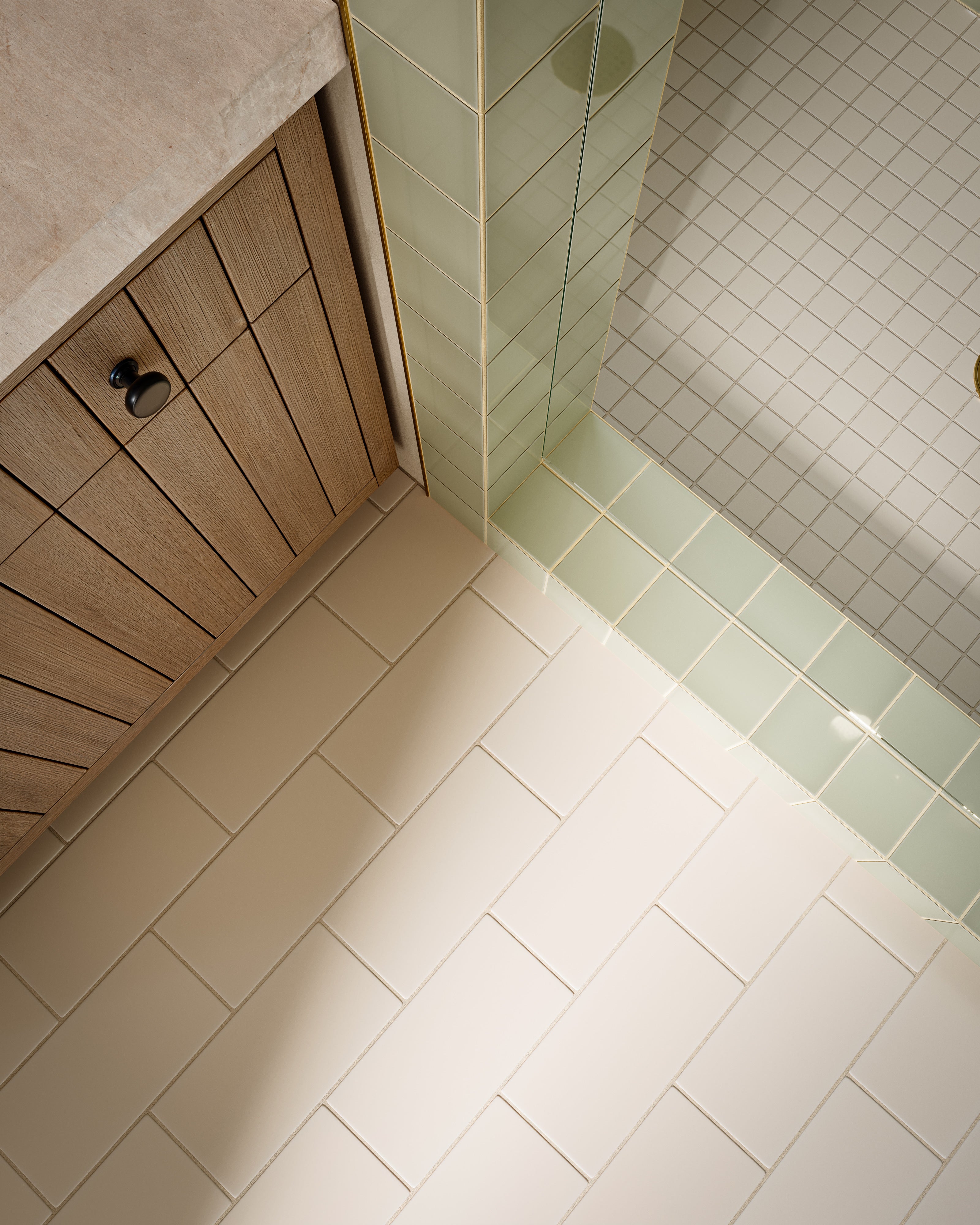 6x12 Natural Press Ceramic Tile in Pearl Matte