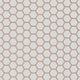 1" Hexagon Sheeted Original Ceramic Mosaic Tile in Dust Storm Matte