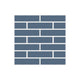 1x4 Half Offset Sheeted Original Ceramic Mosaic Tile in Slate Blue Matte