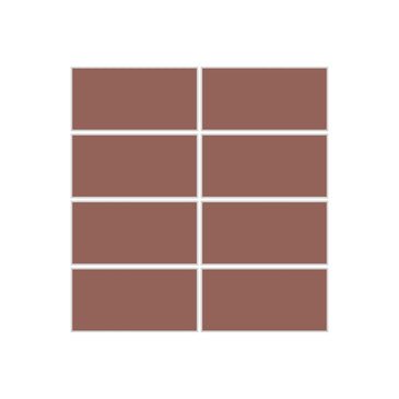 2x4 Straight Set Sheeted Original Ceramic Mosaic Tile in Mauve Matte
