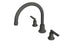 Emerson Two Handle Deck Mount Gooseneck Bath Trim with Classic Lever Handles in Blackened Nickel