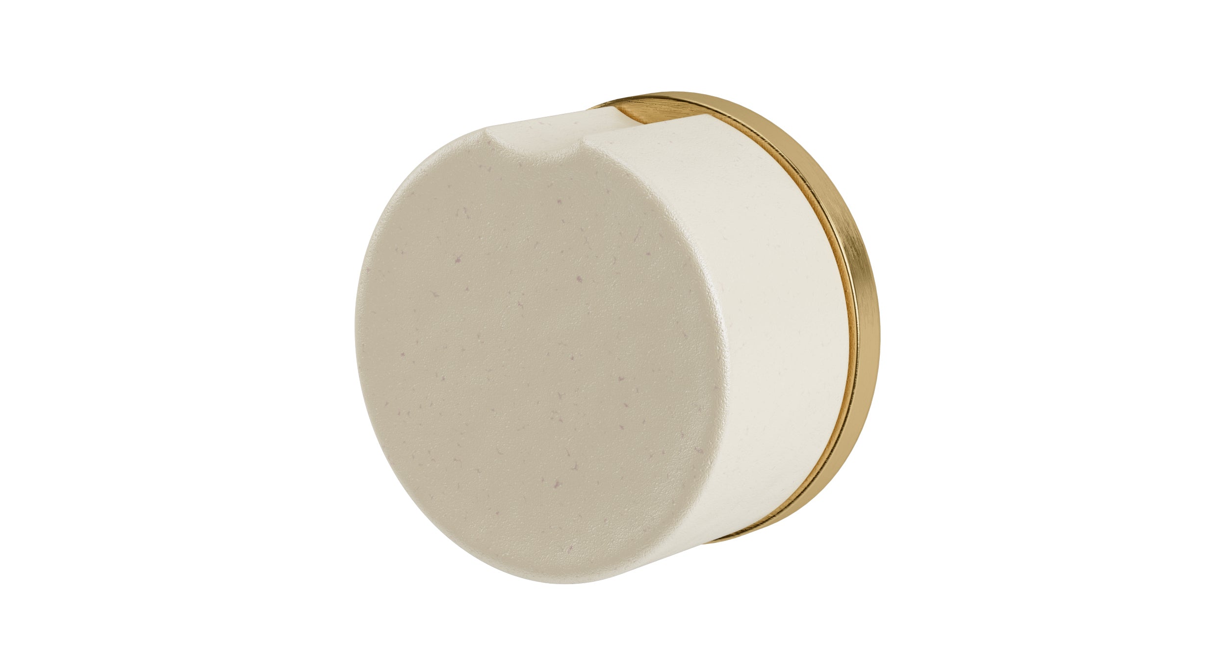 Foundry One Handle Wall Mount Diverter/Volume Control Shower Trim with Groove Ceramic Knob Handle in Satin Brass