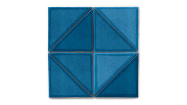 6" Triangle Original Ceramic Tile in Adriatic Sea Gloss