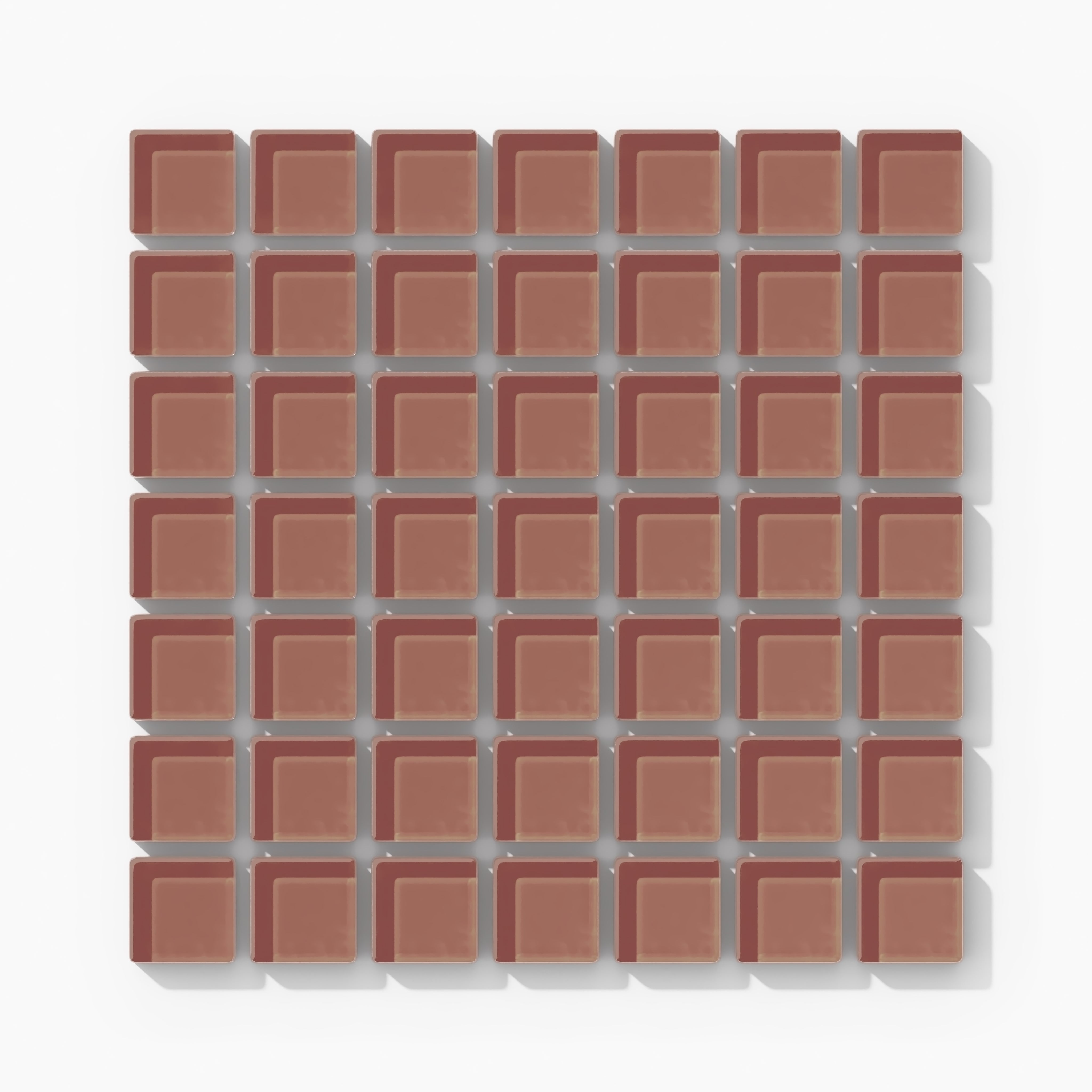 1x1 Straight Set Sheeted Glass Mosaic Tile in Flicker Gloss