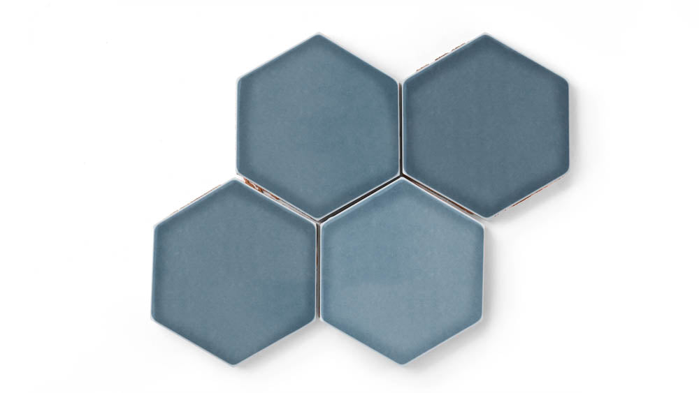 6" Hexagon Original Ceramic Tile in Nautical Gloss