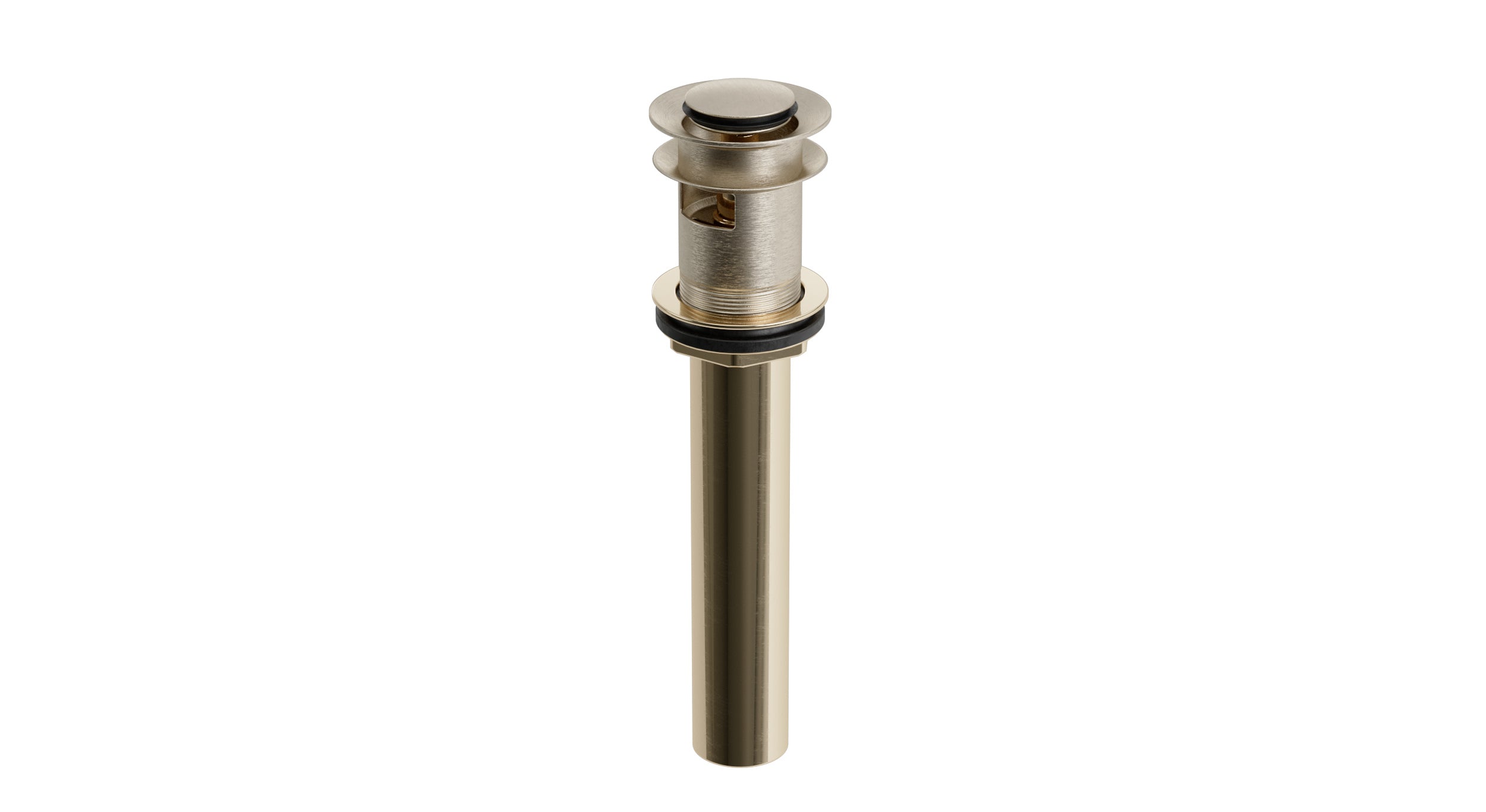 Lavatory Faucet Soft Touch Drain with Overflow in Satin Nickel