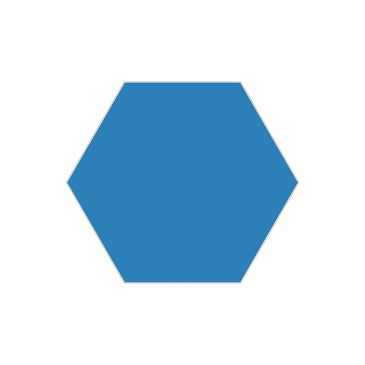 8" Hexagon Original Ceramic Tile in Aegean Sea Matte