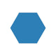 8" Hexagon Original Ceramic Tile in Aegean Sea Matte