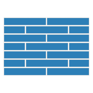 1x6 Half Offset Sheeted Original Ceramic Mosaic Tile in Aegean Sea Matte
