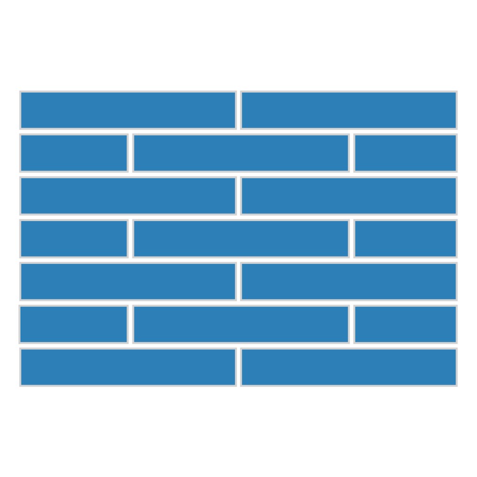 1x6 Half Offset Sheeted Original Ceramic Mosaic Tile in Aegean Sea Matte