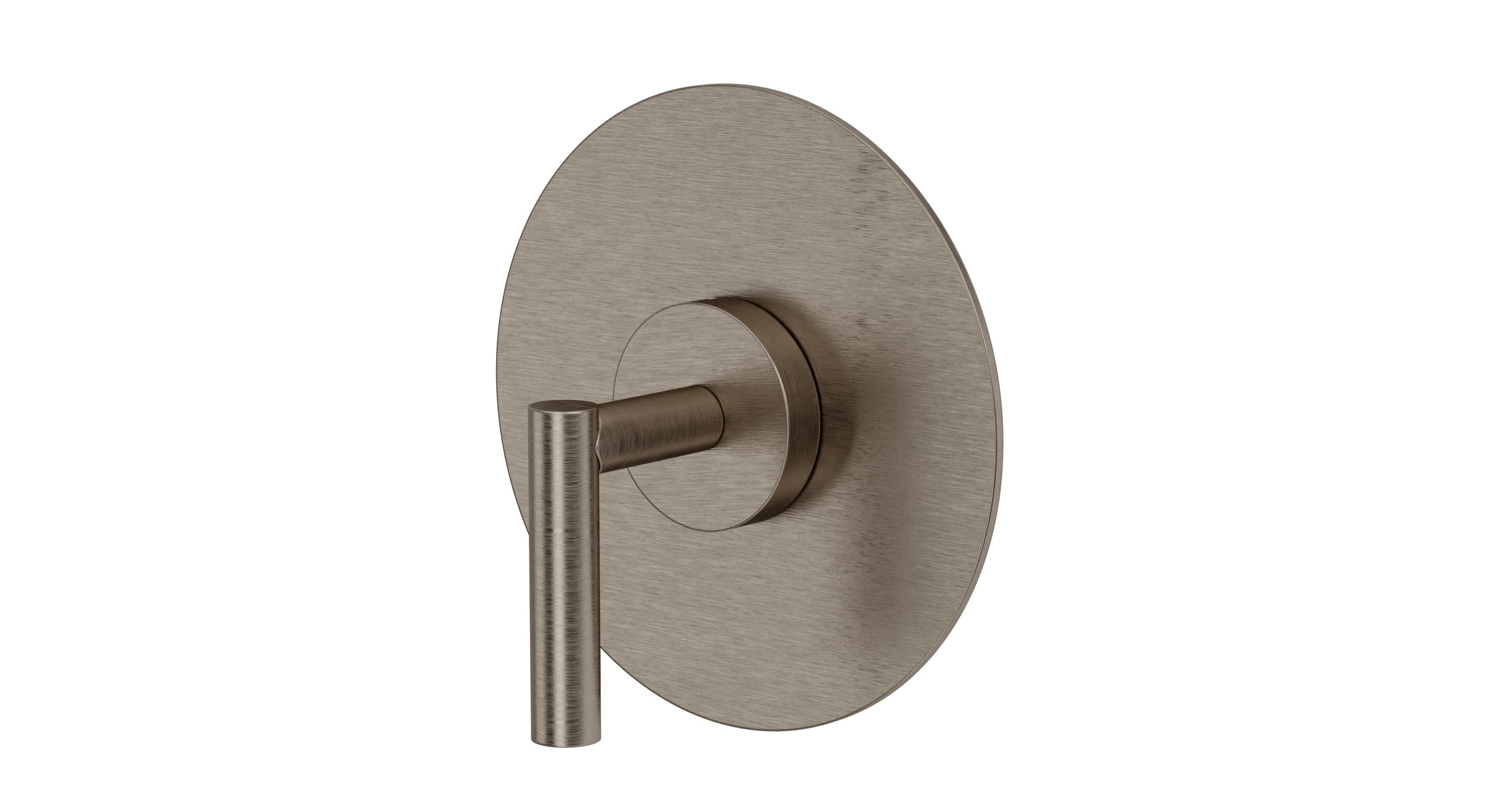 Contour One Handle Wall Mount Shower Trim with Soft Lever Handle in Antique Nickel