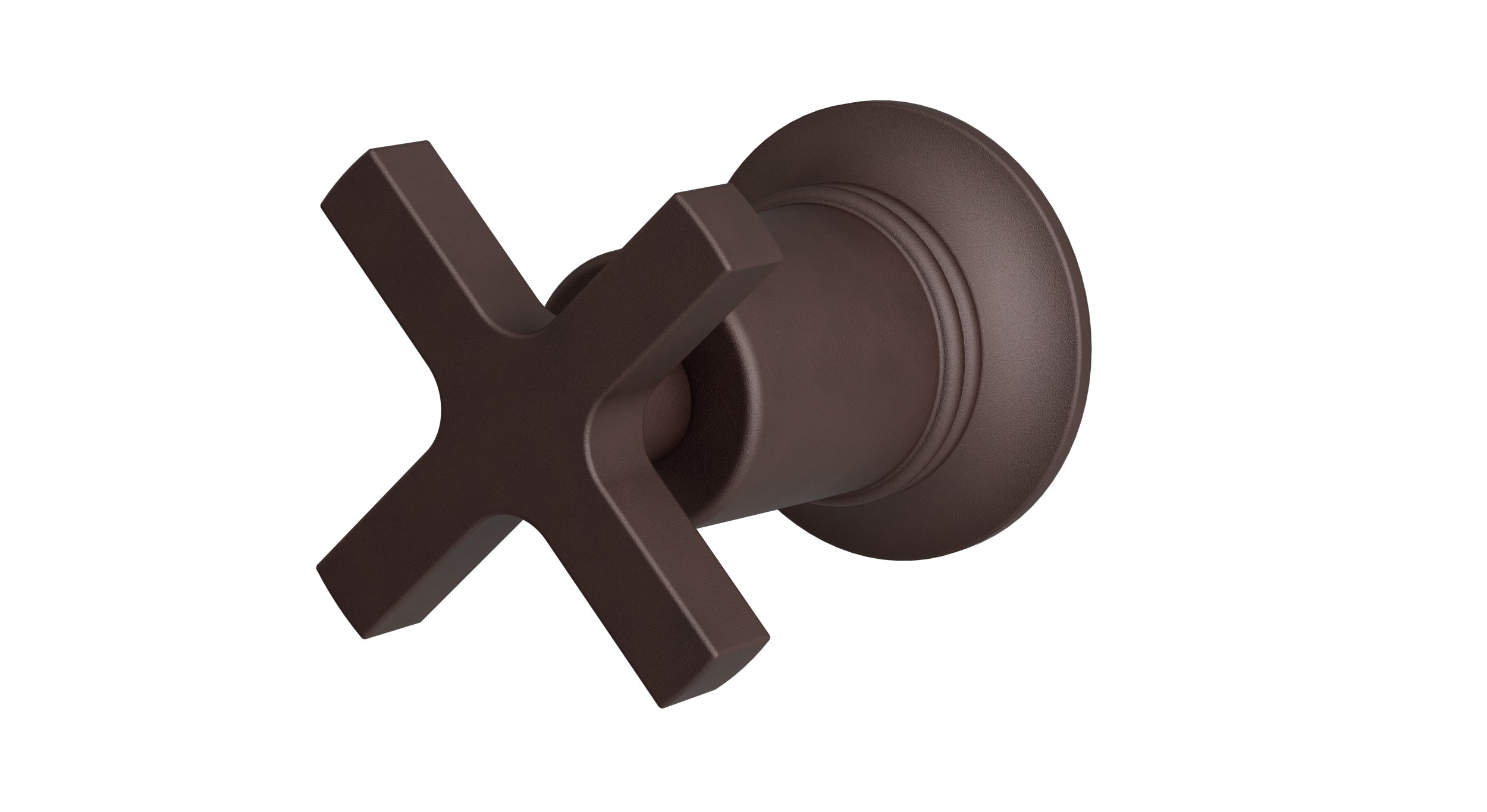 Emerson One Handle Wall Mount Diverter/Volume Control Shower Trim with Classic Cross Handle in Architectural Copper