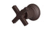 Emerson One Handle Wall Mount Diverter/Volume Control Shower Trim with Classic Cross Handle in Architectural Copper
