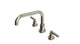 Flatiron Two Handle Deck Mount Squaretop Bath Trim with Linear Lever Handles in French Nickel