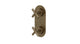 Contour Two Handle Wall Mount Shower Trim with Soft Cross Handles in Antique Brass