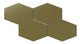 Elongated Hexagon Natural Press Ceramic Tile in Sap Green Matte
