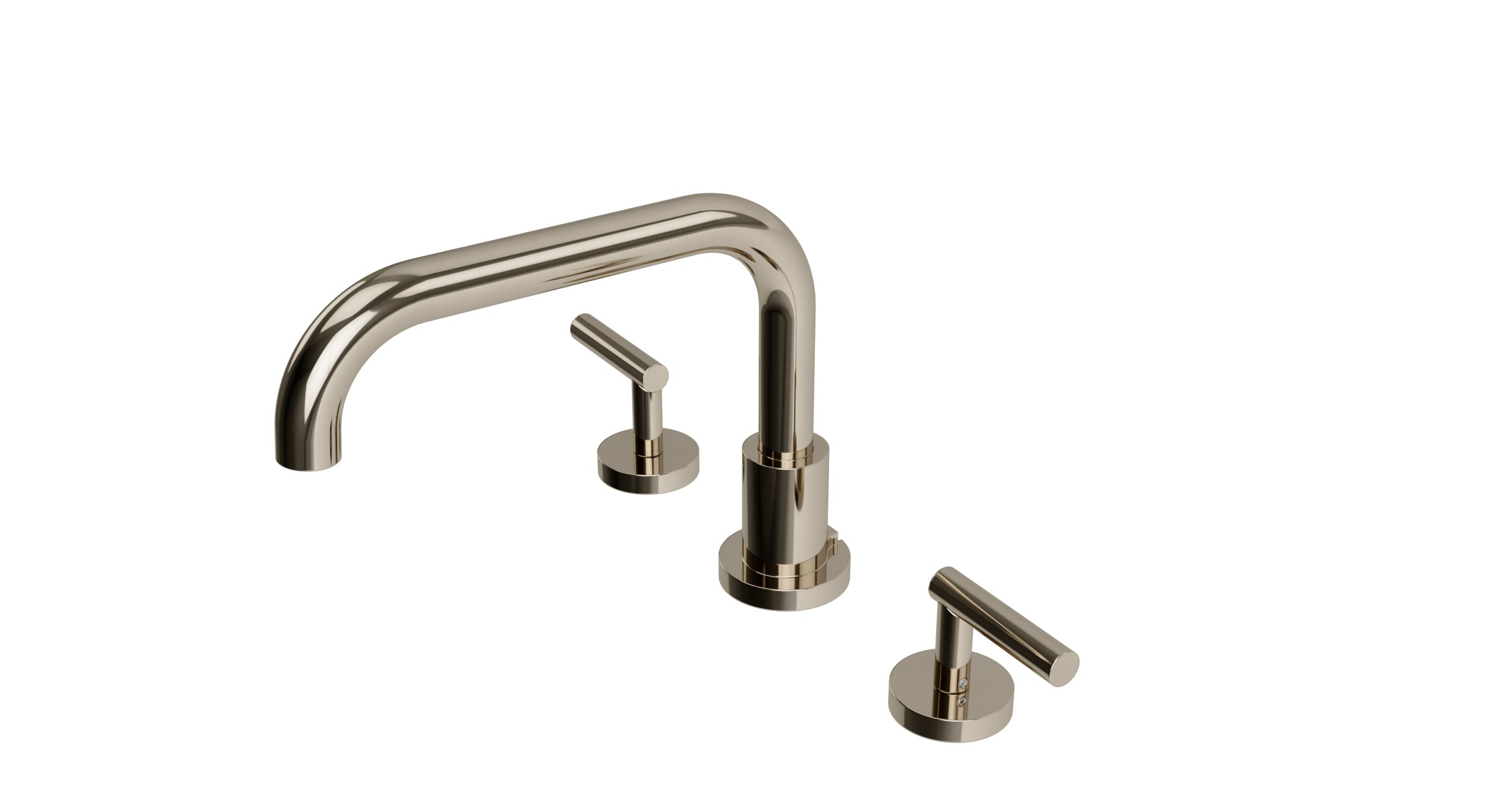 Contour Two Handle Deck Mount Squaretop Bath Trim with Soft Lever Handles