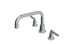 Emerson Two Handle Deck Mount Squaretop Bath Trim with Classic Lever Handles in Satin Chrome