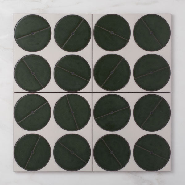 8x8 Handpainted Tile Pivot in Cool Motif