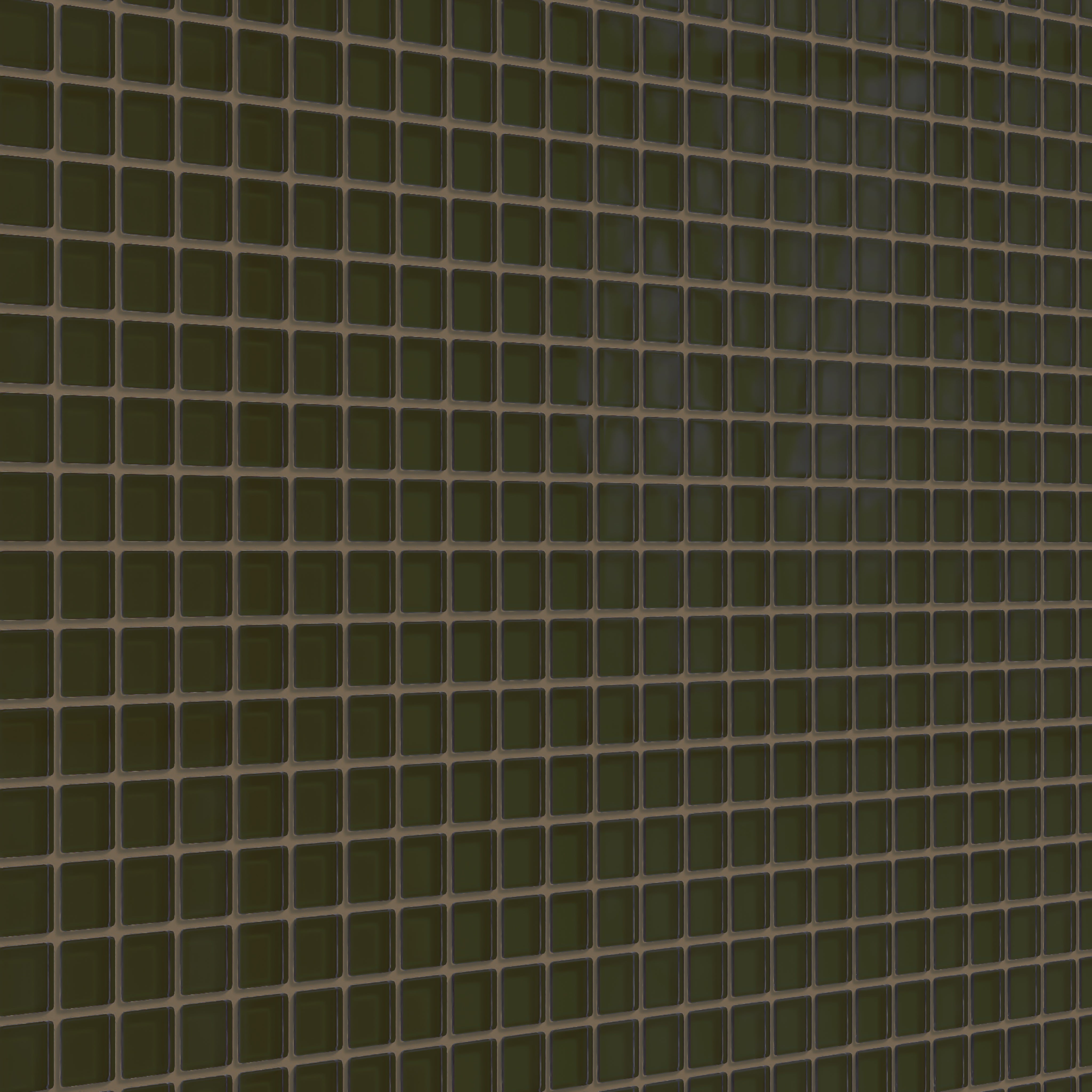 1x1 Straight Set Sheeted Glass Mosaic Tile in Catbird Gloss