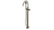 Emerson One Handle Floor Mount Gooseneck Bath Trim with Hand Shower and Defined Cross Handle in Polished Nickel