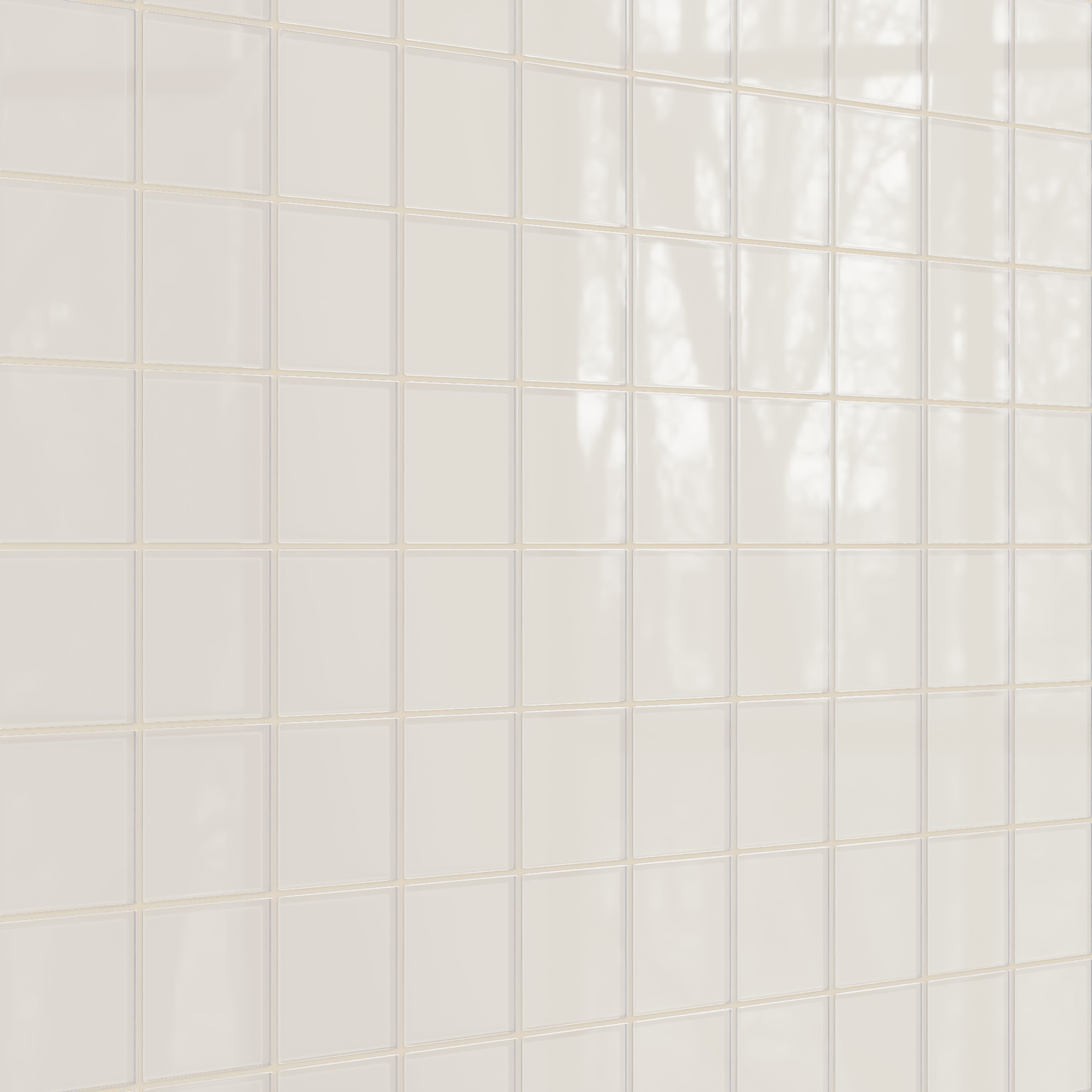 4x4 Glass Tile in Dove Gloss