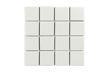 3x3 Straight Set Sheeted Original Ceramic Mosaic Tile in Limewash Matte