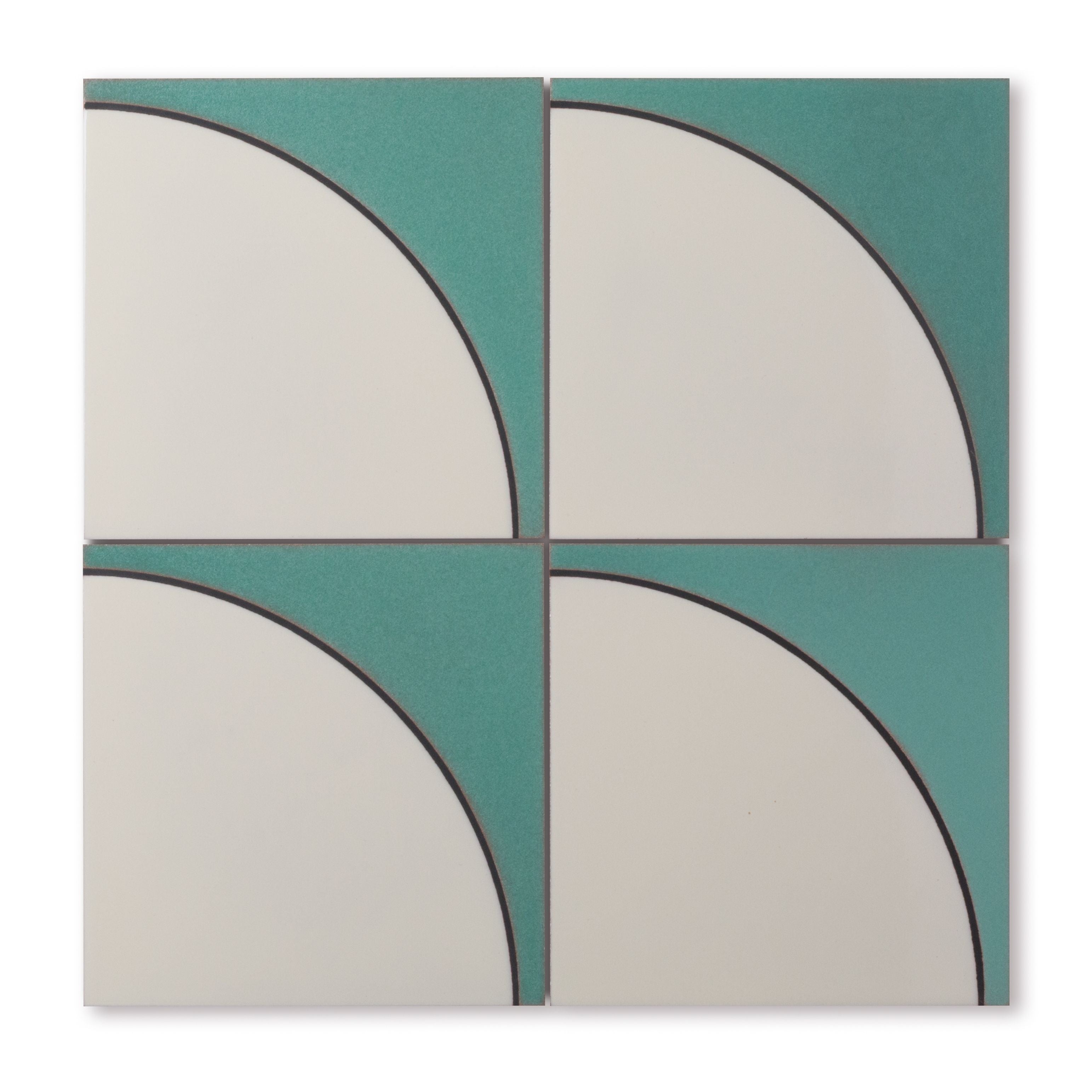 8x8 Handpainted Tile Fallow in Warm Motif