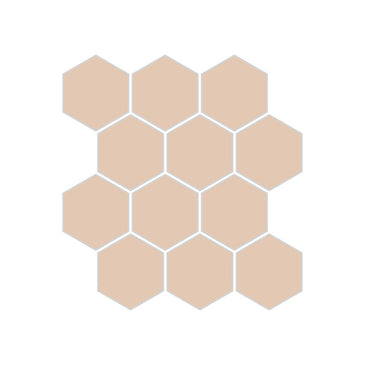 2" Hexagon Sheeted Original Ceramic Mosaic Tile in Tumbleweed Gloss