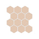 2" Hexagon Sheeted Original Ceramic Mosaic Tile in Tumbleweed Gloss