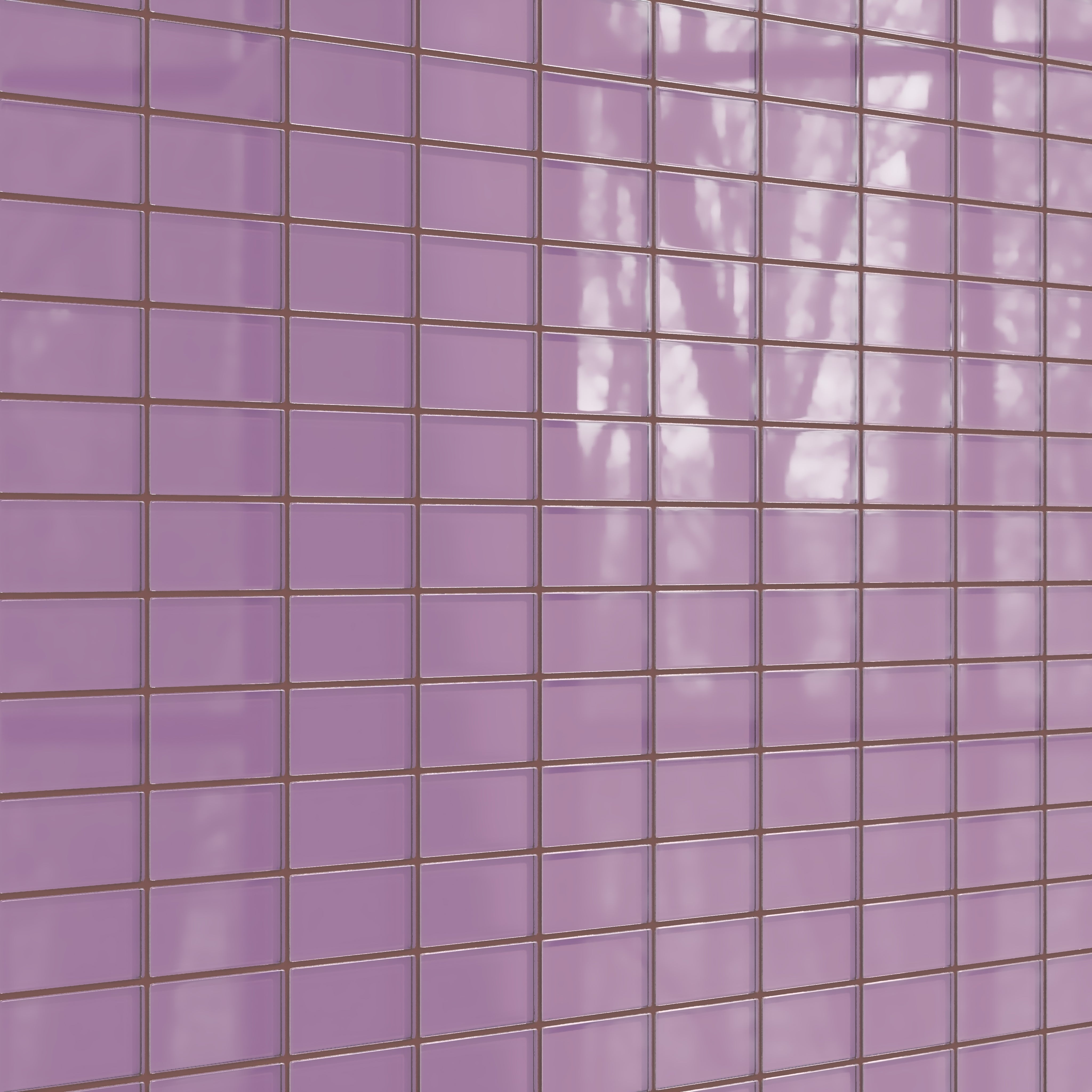 2x4 Straight Set Sheeted Glass Mosaic Tile in Waxbill Gloss