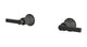 Emerson Two Handle Wall Mount Bath Trim with Classic Lever Handles in Blackened Nickel