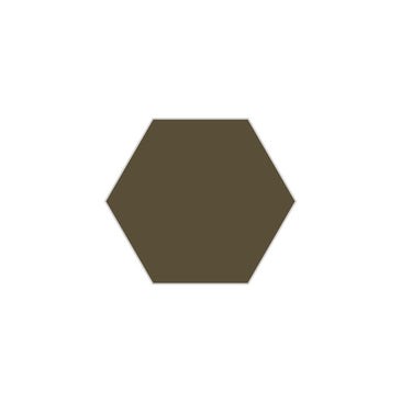 6" Hexagon Original Ceramic Tile in Bonsai Matte