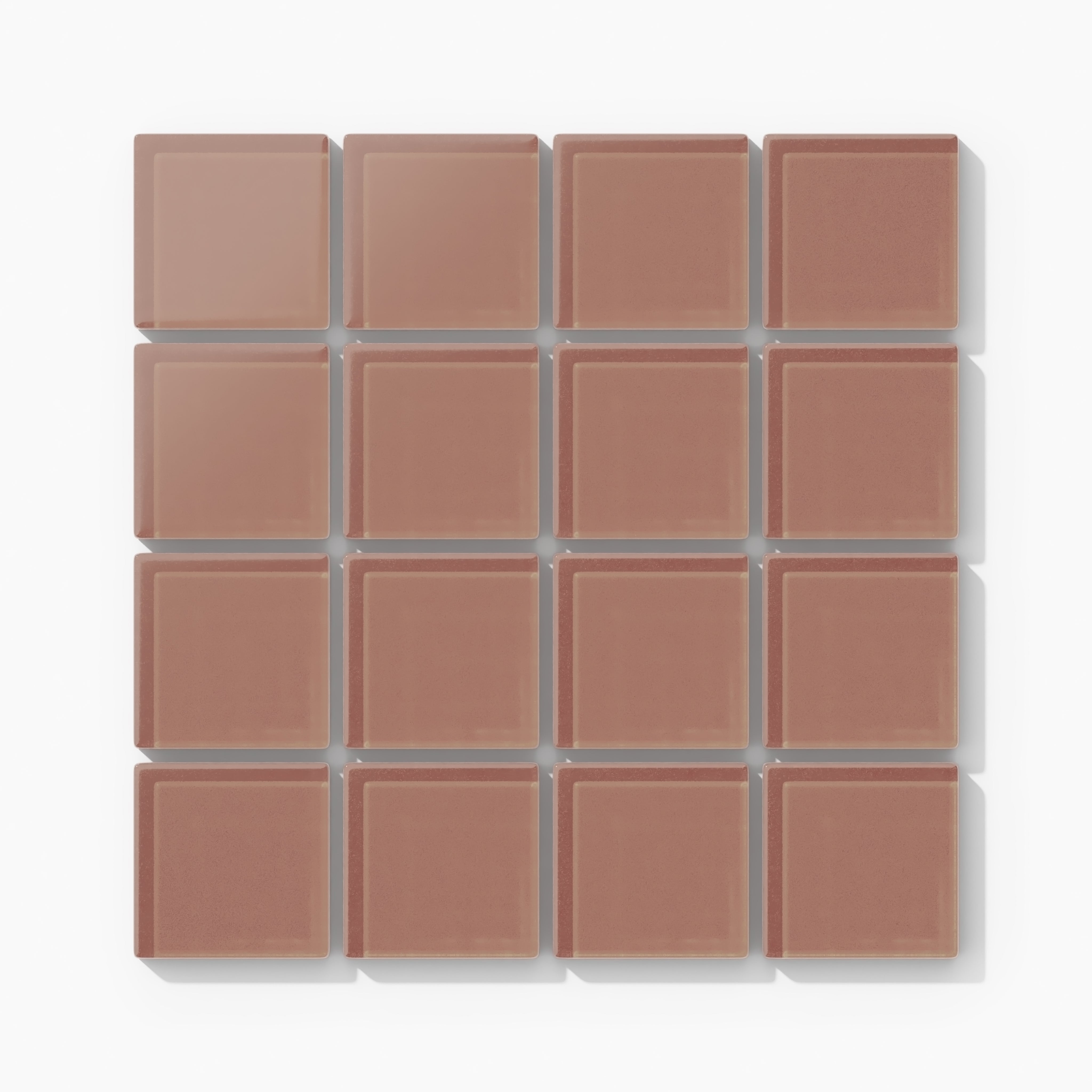 2x2 Straight Set Sheeted Glass Mosaic Tile in Flicker Matte