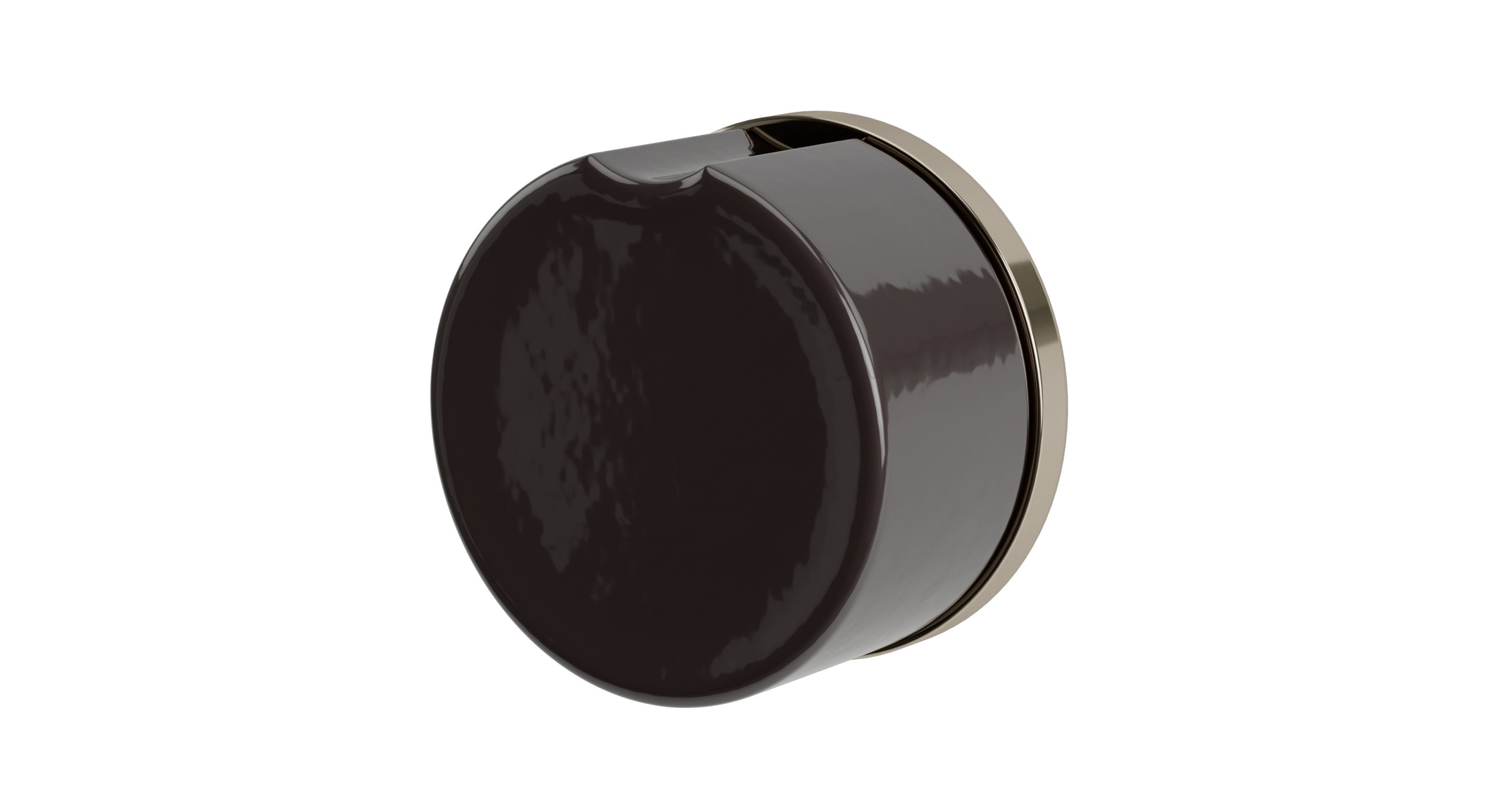 Foundry One Handle Wall Mount Diverter/Volume Control Shower Trim with Groove Ceramic Knob Handle in Polished Nickel