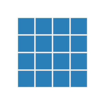 2x2 Straight Set Sheeted Original Ceramic Mosaic Tile in Aegean Sea Matte