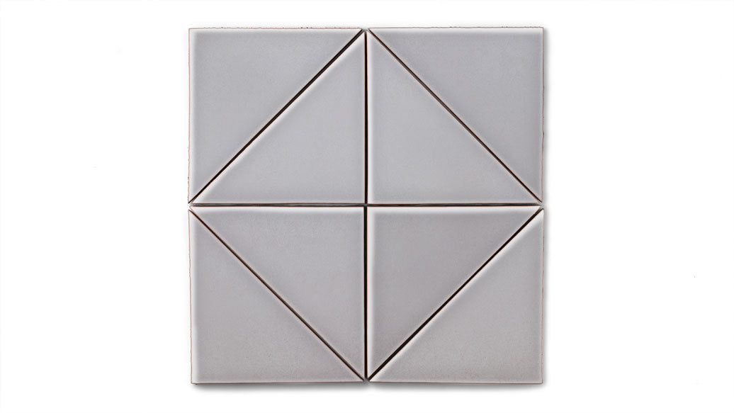 6" Triangle Original Ceramic Tile in Dust Storm Gloss
