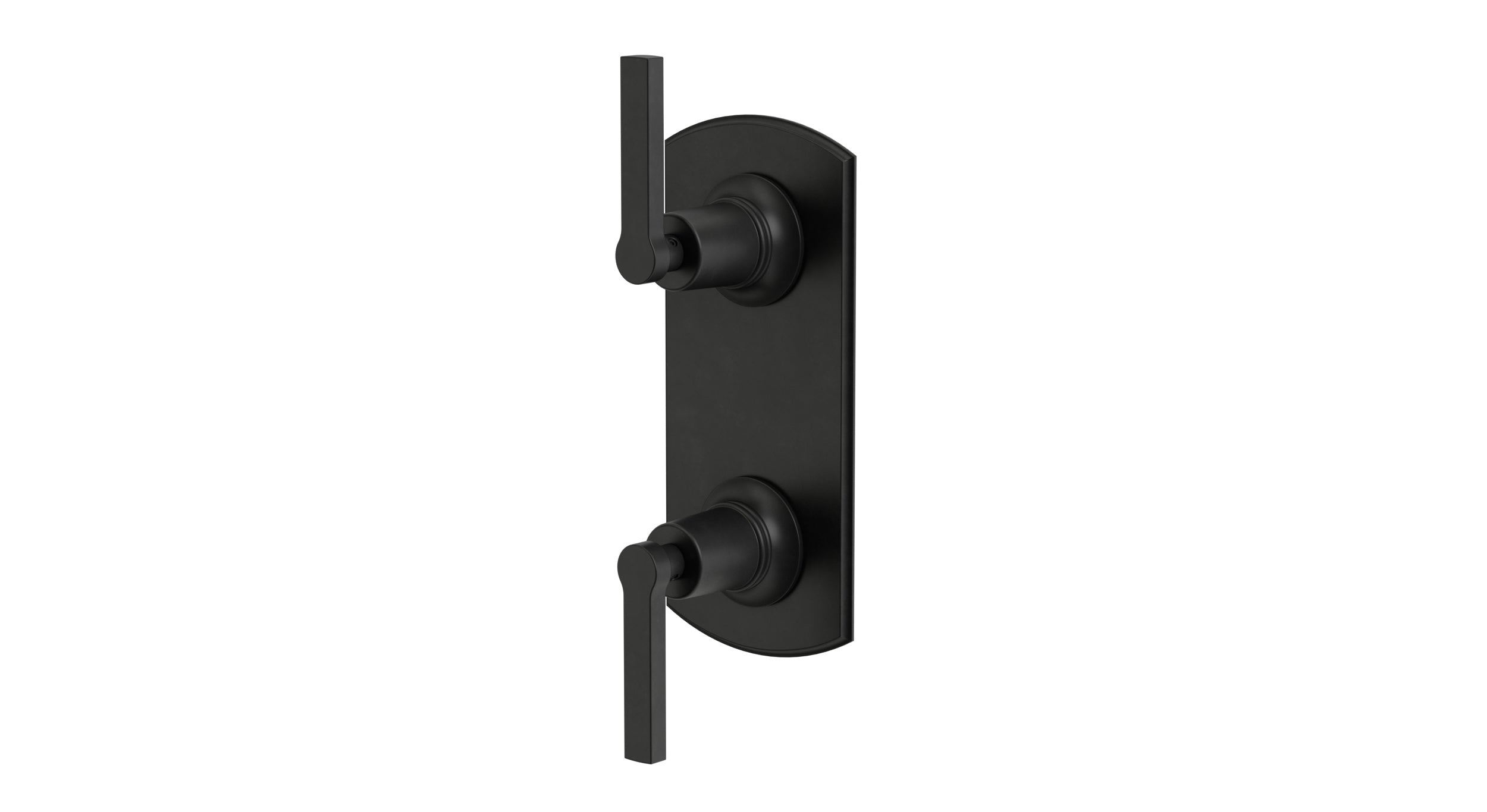 Emerson Two Handle Wall Mount Shower Trim with Classic Lever Handles in Oil Rubbed Bronze