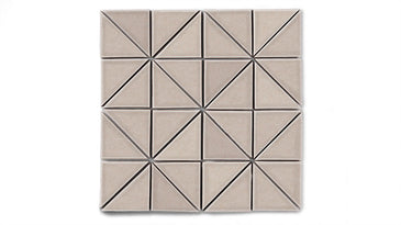 3" Triangle Sheeted - Quadrant Original Ceramic Mosaic Tile in Cardamom Gloss