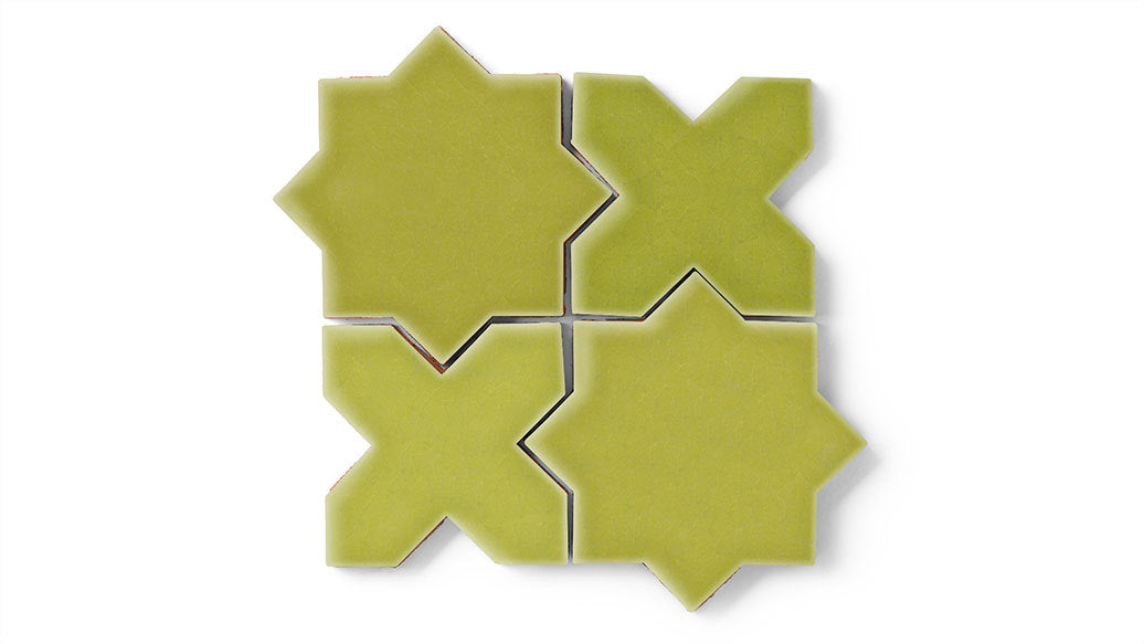 Star & Cross Original Ceramic Tile in Palm Tree Gloss