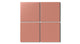 4x4 Natural Press Ceramic Tile in Madder Red Matte