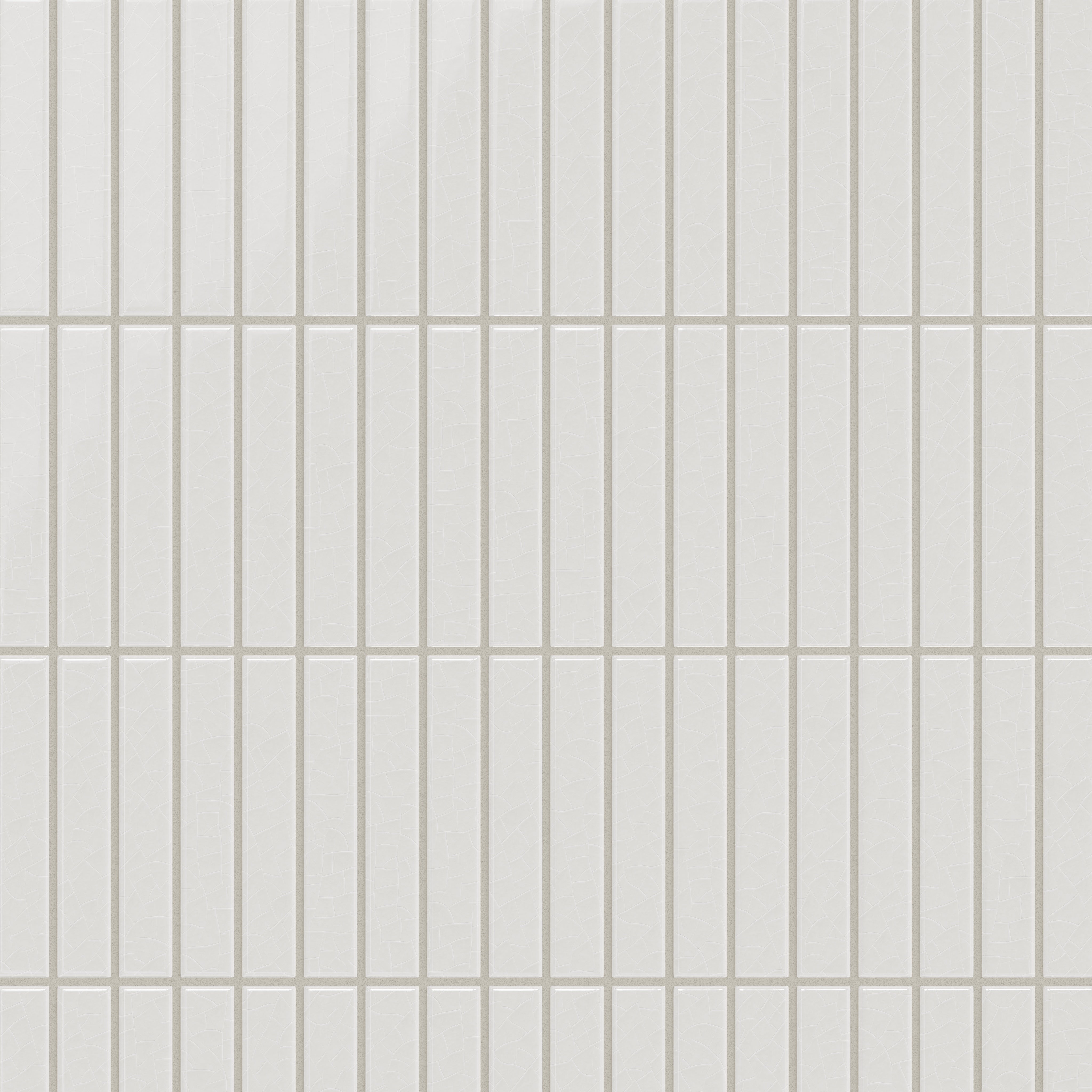 1x6 Straight Set Sheeted Original Ceramic Mosaic Tile in Frost Gloss